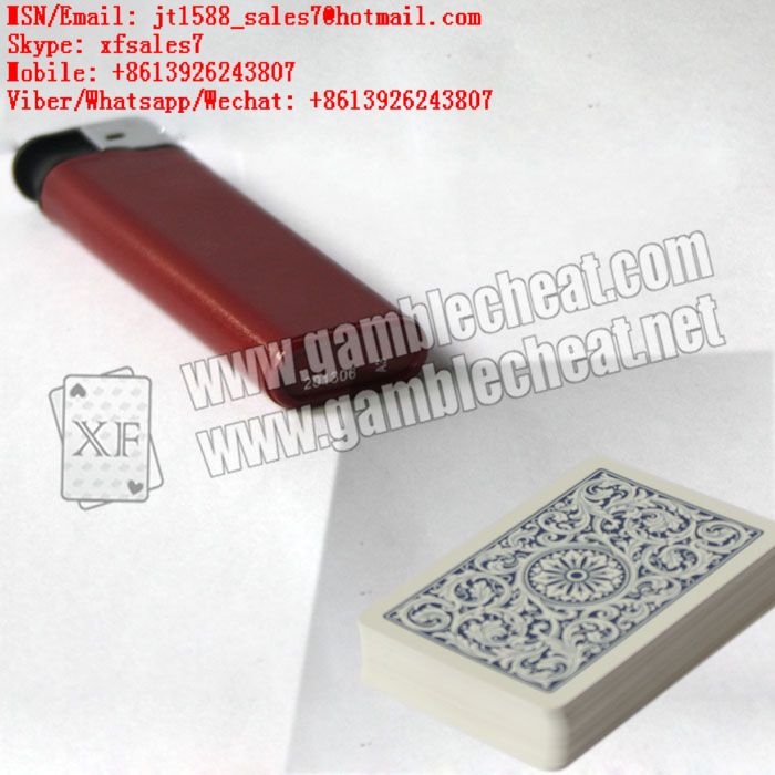 XF brand newest dark red plastic lighter IR camera for marked playing cards and poker analyzer