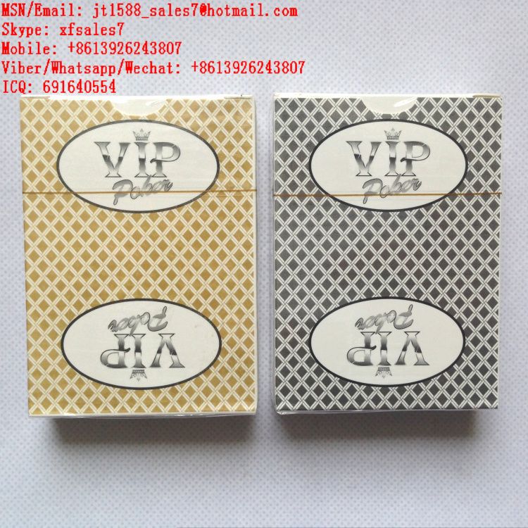 XF VIP Plastic Playing Cards With Invisible Ink Markings For Poker Cheat Analyzer And Contact Lenses / casino cheating devices / poker analyzer / perspective glasses / invisible ink contact lenses / g