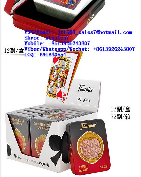 XF Plastic Fournier S210 Playing Cards With Invisible Ink Markings For Poker Cheating Filter Cameras