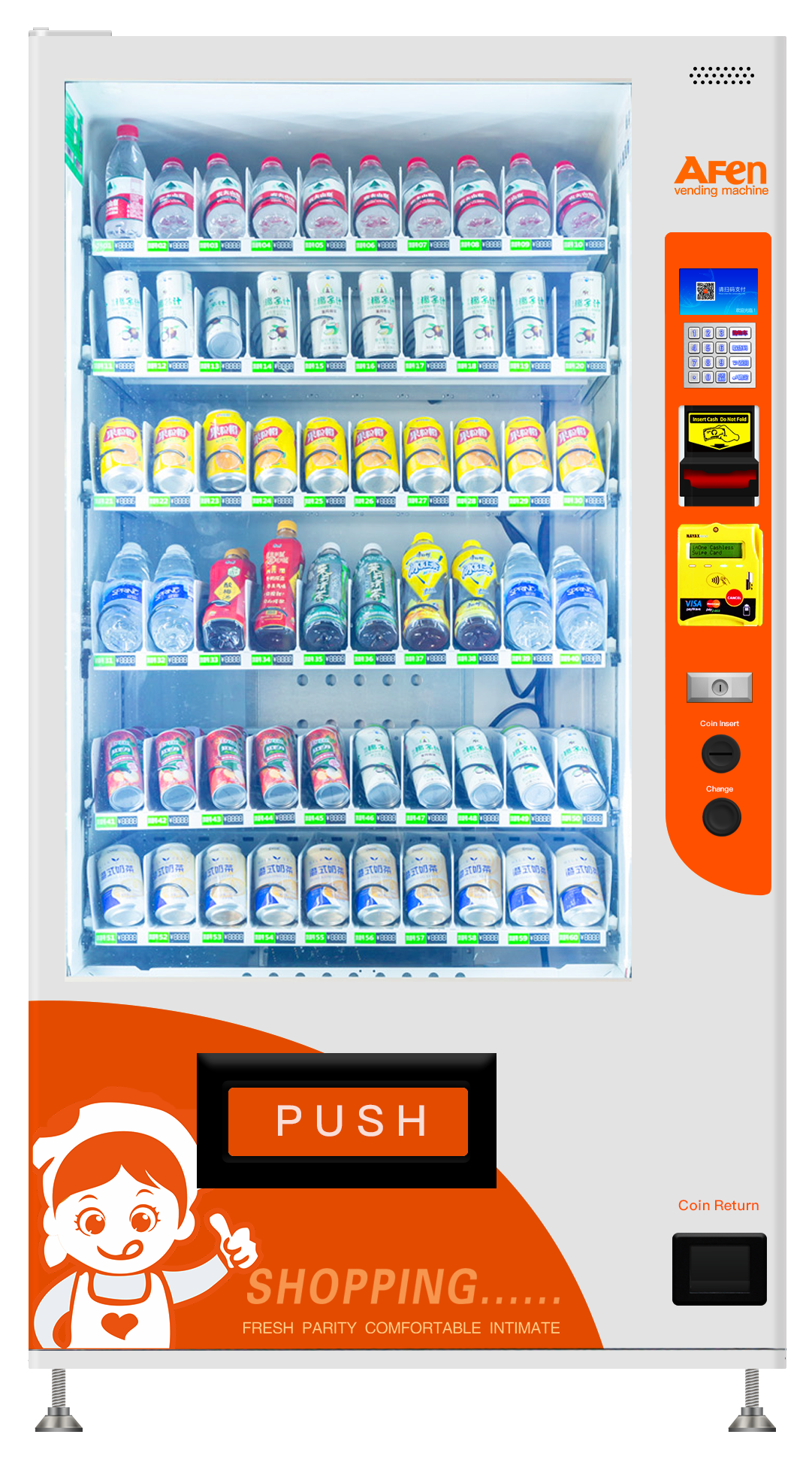 AFEN Automatic Vending Snacks And Beverage Vending Machines For Office