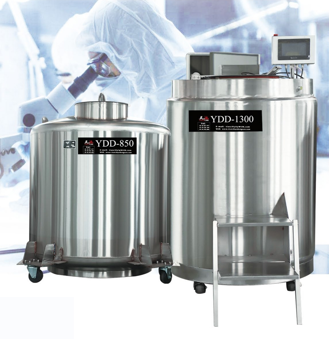 Резервуар для жидкого азота со стволовыми клетками серии YDD Производитель контейнеров для жидкого азота 850 л KGSQ