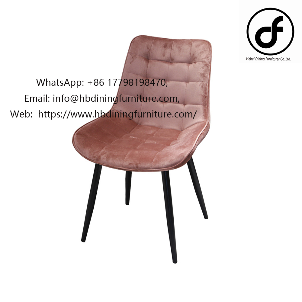 Upholstered velvet dining chair