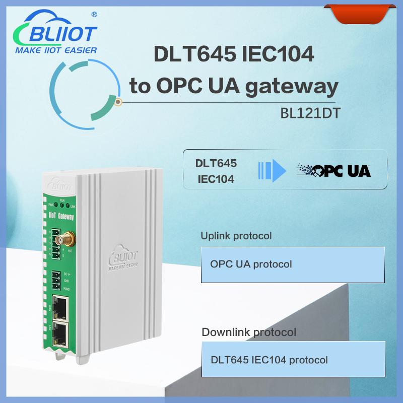 电力监控 IEC104 DL/T645 转 OPC UA 物联网网关 BL121DT