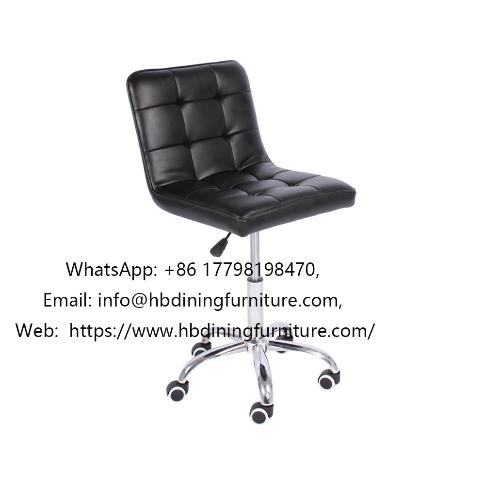 Swivel leather office chair with wheels