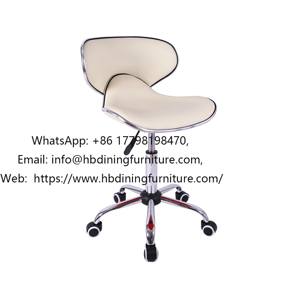 White swivel lift leather office chair
