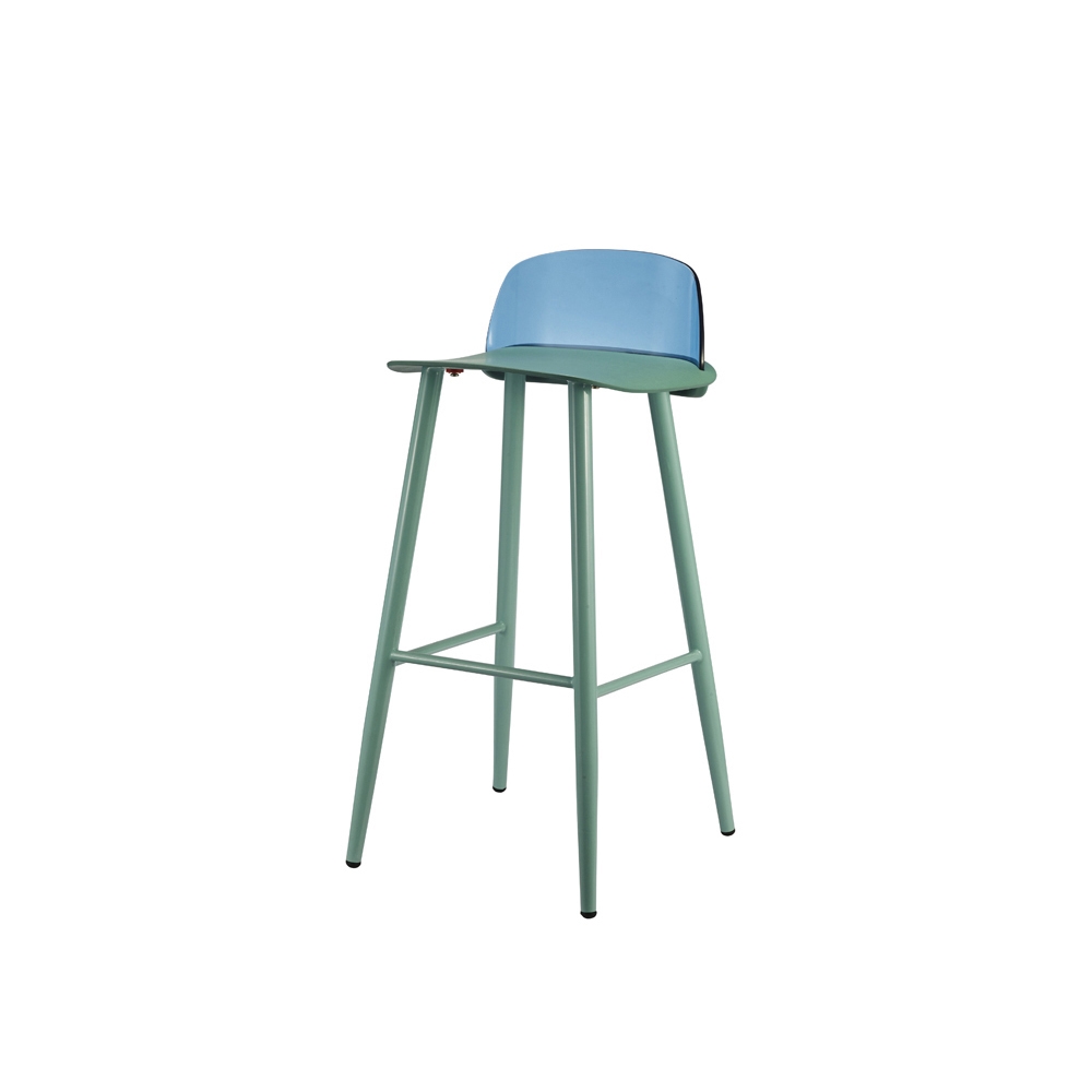 Transparent Backrest Square PP Bar Chair DB-P80P