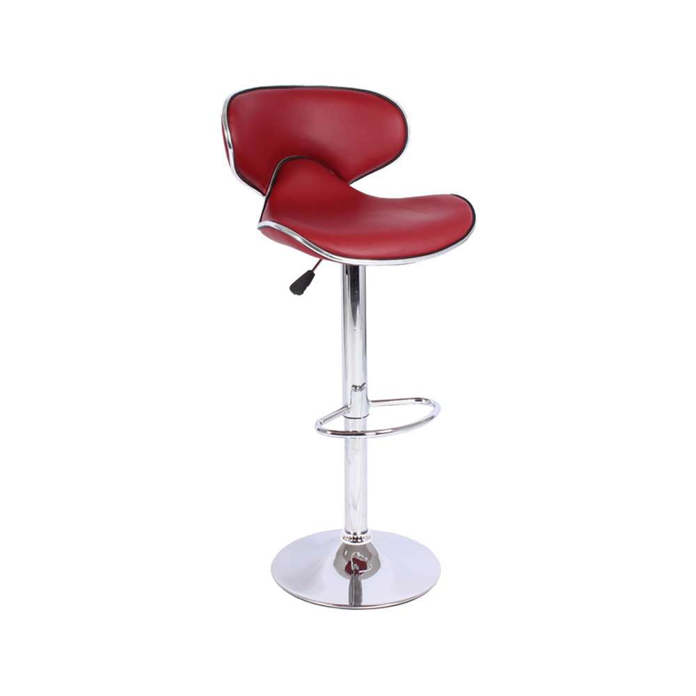 Butterfly Back High Stool with PU Seat Silver Footrest DB-U73S