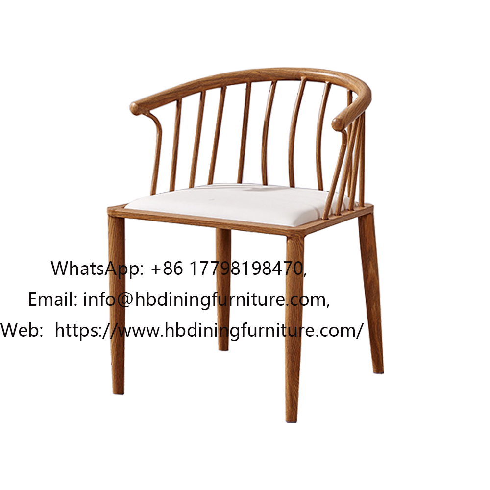 Transfer leg upholstered iron chair