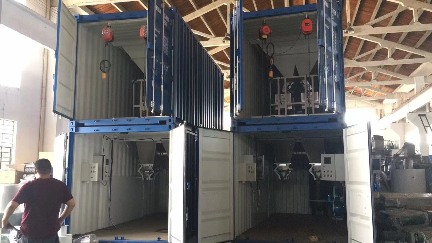 Packing station double scales Packing station single scale Containerised Bagging System, Mobile Containserized Bagging Unit,  Containerised Bagging System  Containerised Bagging System, Mobile Bagging
