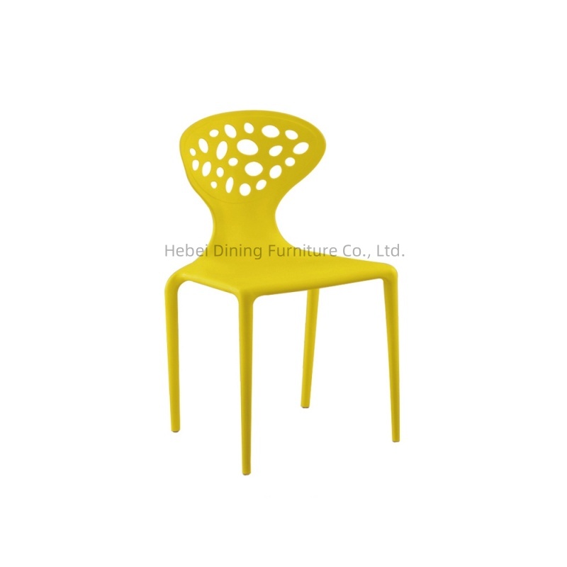 Colorful Hollow High Back Plastic Stacking Chair DC-N02