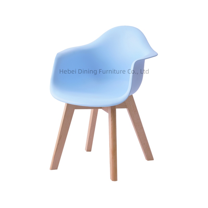 Plastic Chairs with Wooden Legs Armrest Chairs DC-P02W