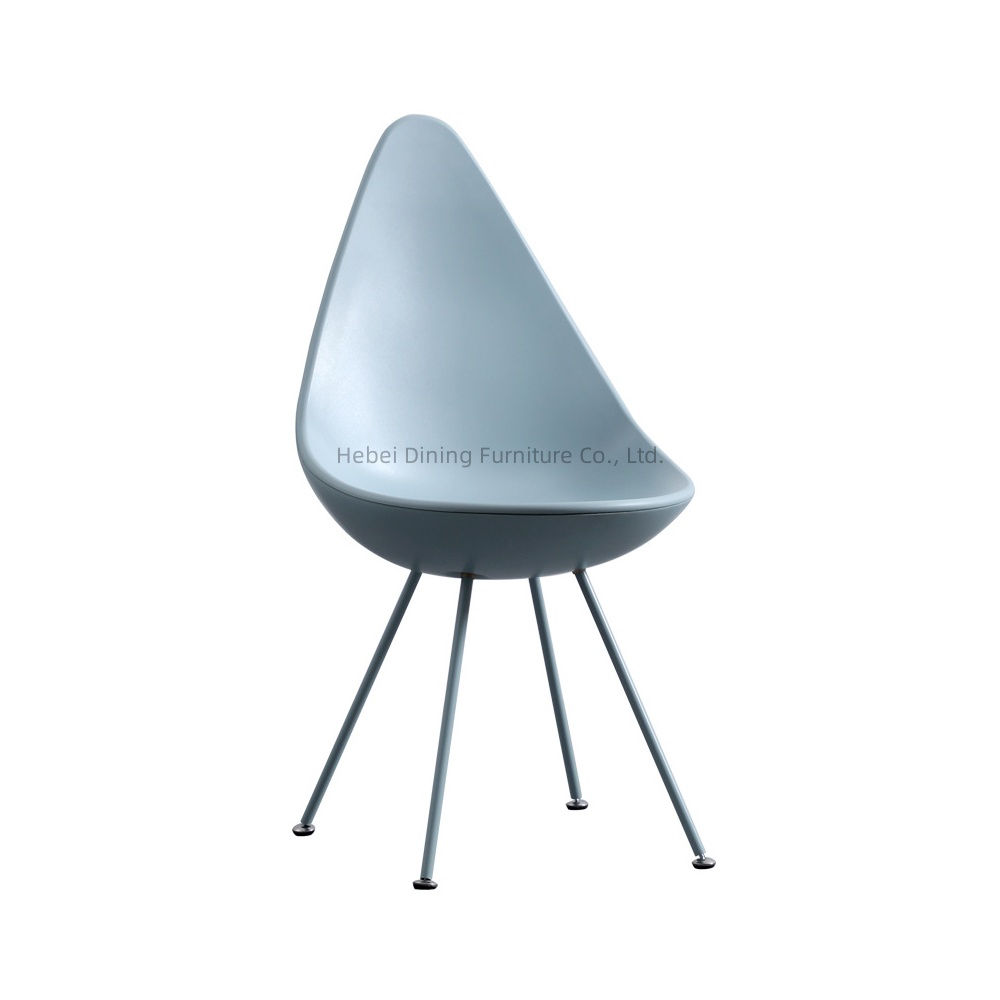 Drop-Shaped Plastic Metal Leg Chair DC-P12
