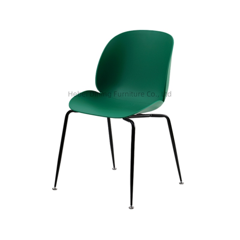 Many Colours Plastic Dining Chair with Iron Legs DC-P30