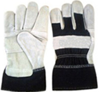 10.5Black Back Split Cowhide Leather Work Gloves
