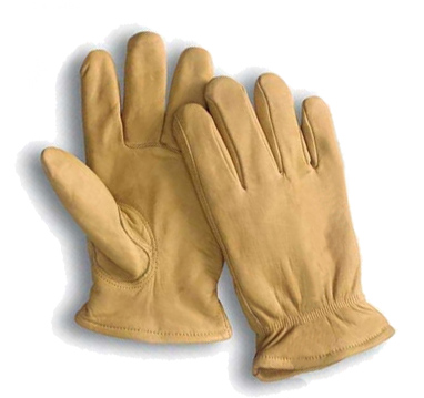 10 Yellow Grain Cowhide Leather Driver Gloves