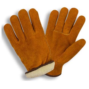 10 Brown Grain Cowhide Leather Driver Gloves