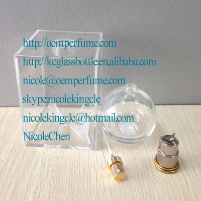 ball shape 100ml perfume glass bottle