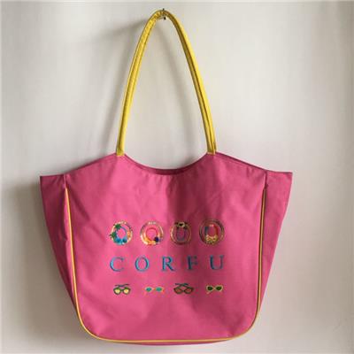 Corful Rings And Sunglasses Embossed With Sequin 600D Polyester Beach Tote