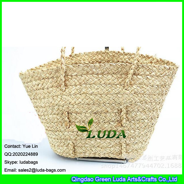 LDLF-035 women shoulder totes natural braided straw raffia bags