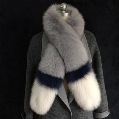 New Style Autumn Winter Elegant Luxury Contrast Color Fake Fur Womens Wraps