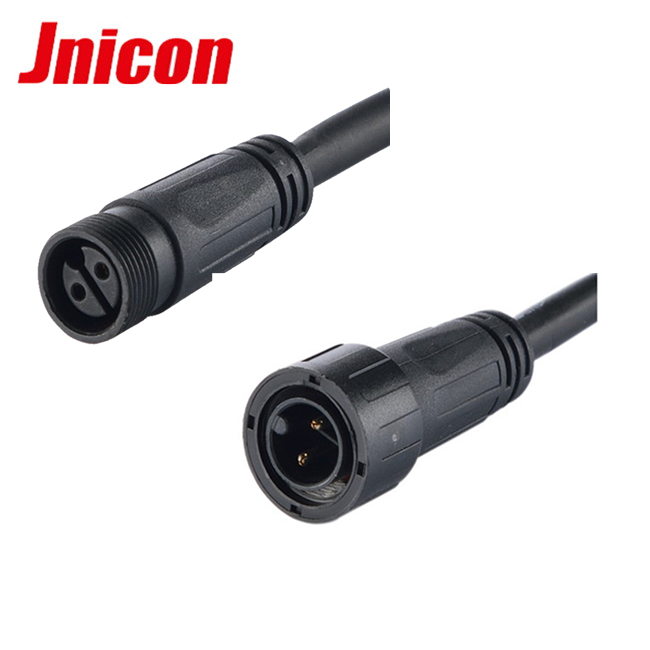 2pin/3pin male to female outdoor LED lighting plug M18 electric power cable waterproof connector