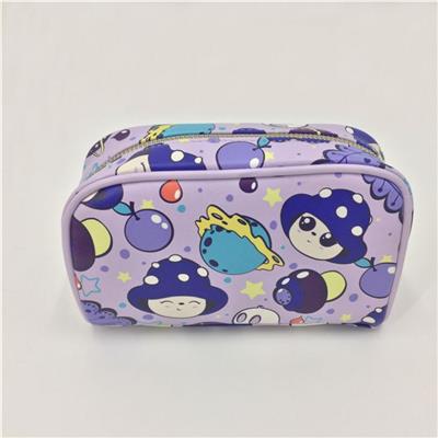 Simple Style PU Cosmetic Pouch