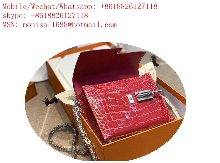 Chain Latch Bag Crocodile Pattern 2022 New One-Shoulder Messenger Leather Women's Small Square Bag First Layer Cowhide