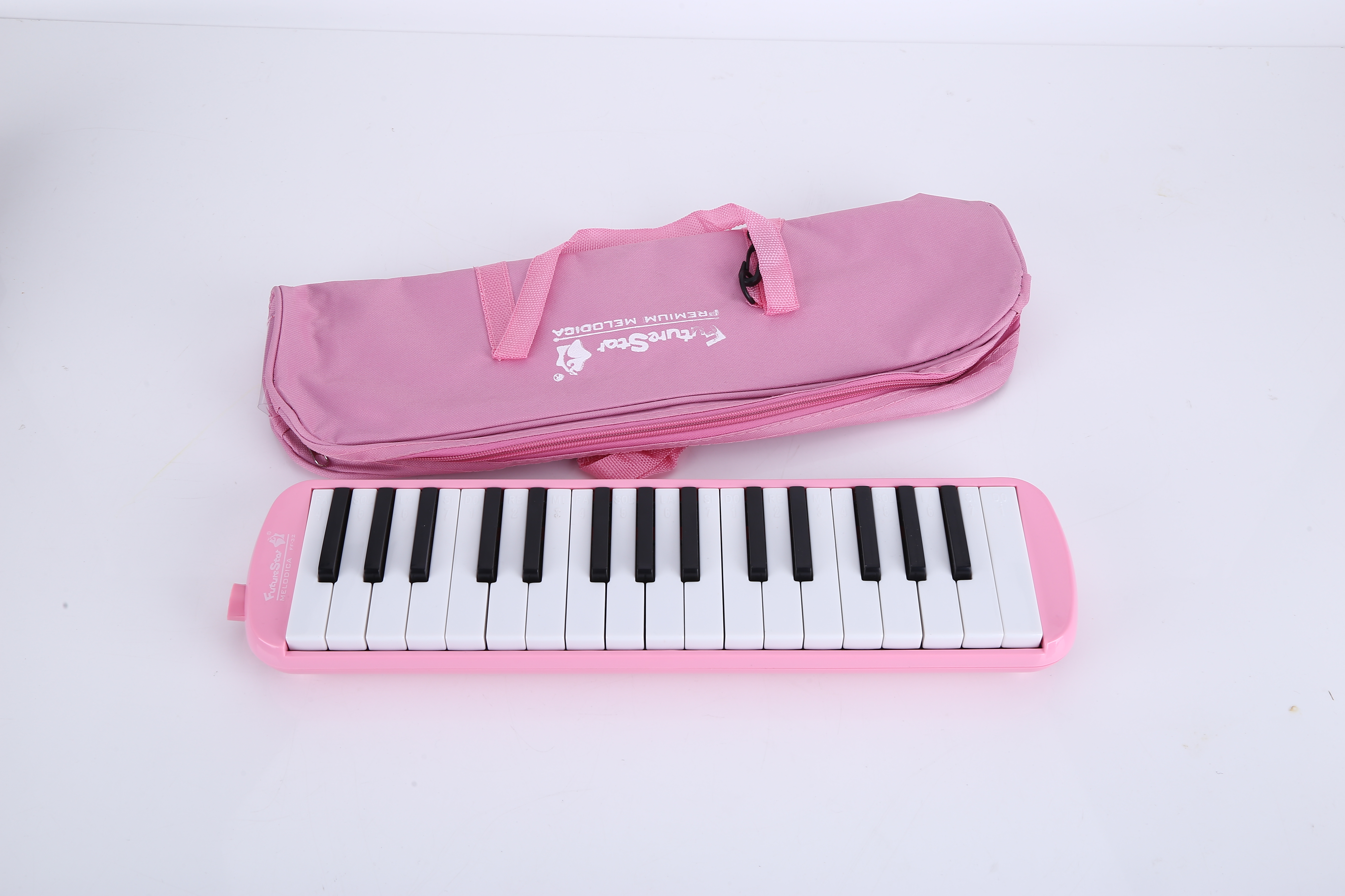 Melodica Manufacturers wholesale 32 key Oxford soft bag mouth organ with blowpipe mouthpiece
