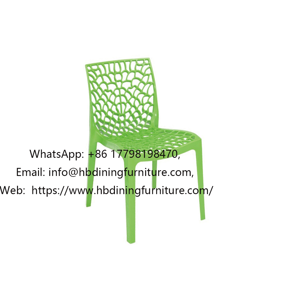 Leaf pattern plastic chair