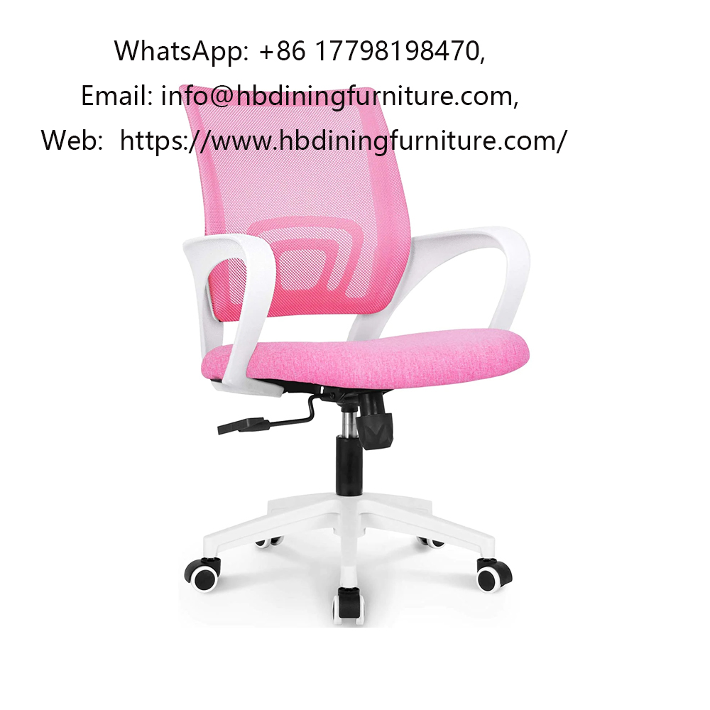 Mesh pink belt swivel office chair