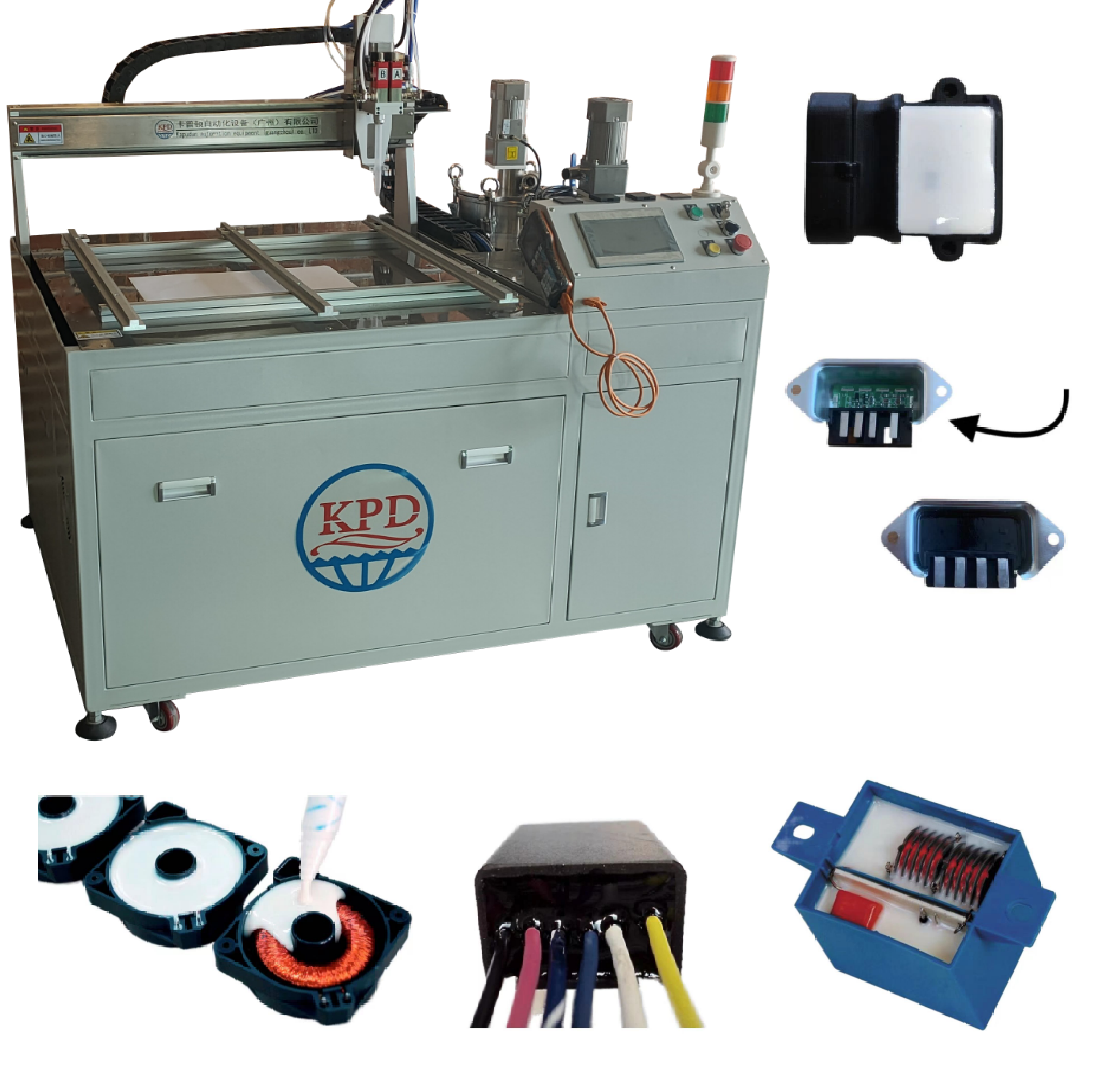Quality Automatic Ab Glue Epoxy Resin Doming Machine for Stickers Dispensing and Potting Machine Robot