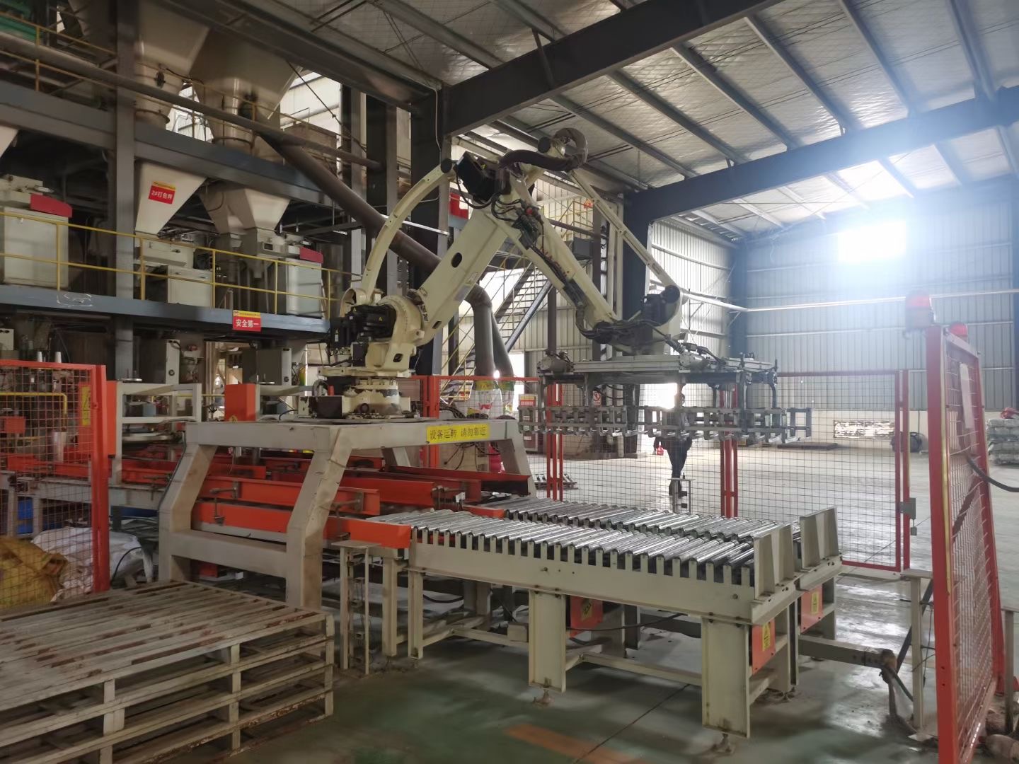 AUTOMATED PALLETIZING LINE robot palletizing line for stacking 50 kg cement bag into 2 ton or 1 ton sling bags packaging machine for disposable scalpel blades Automatic packing machine for Puffed rice