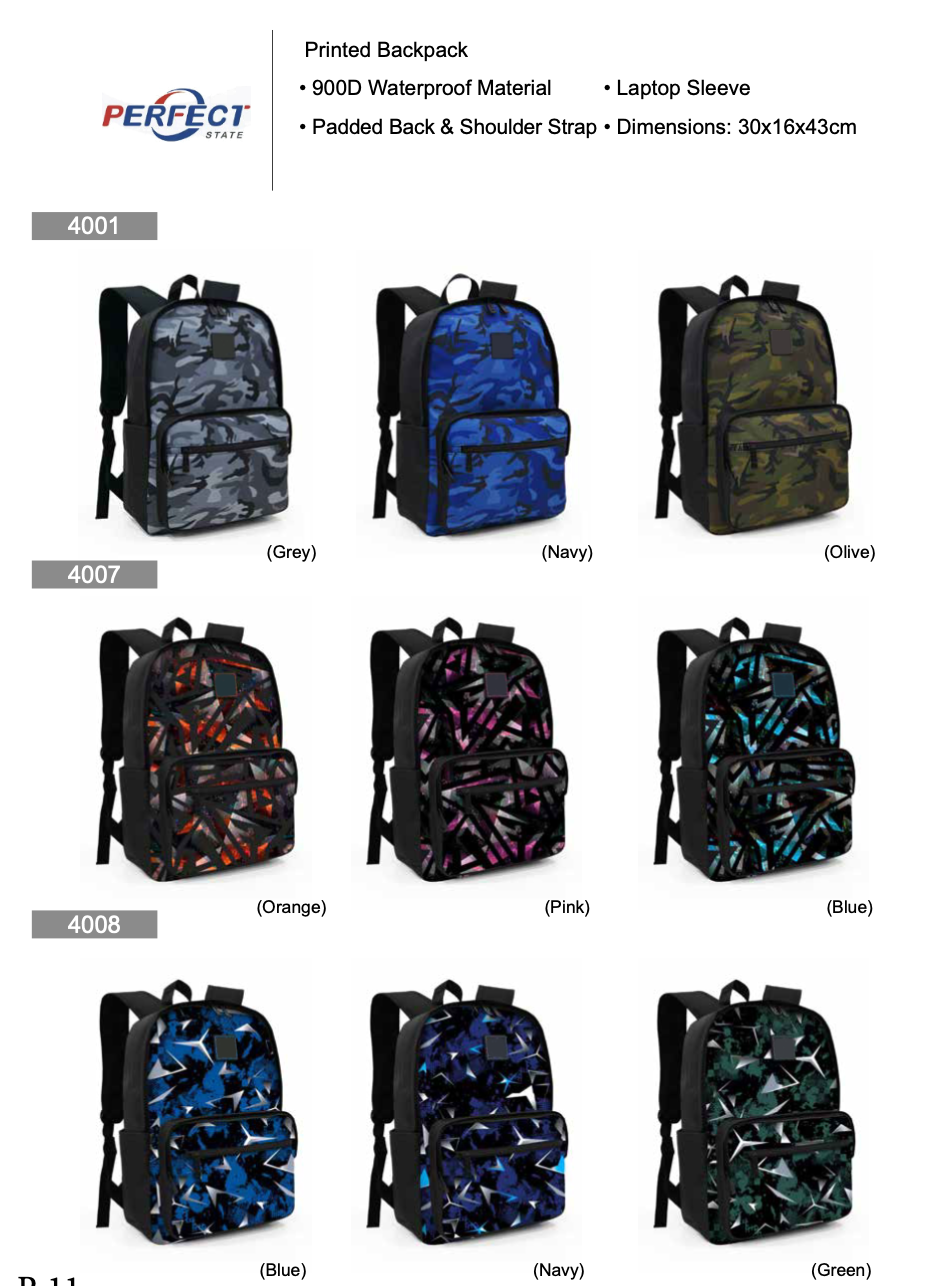 Printed Backpack China