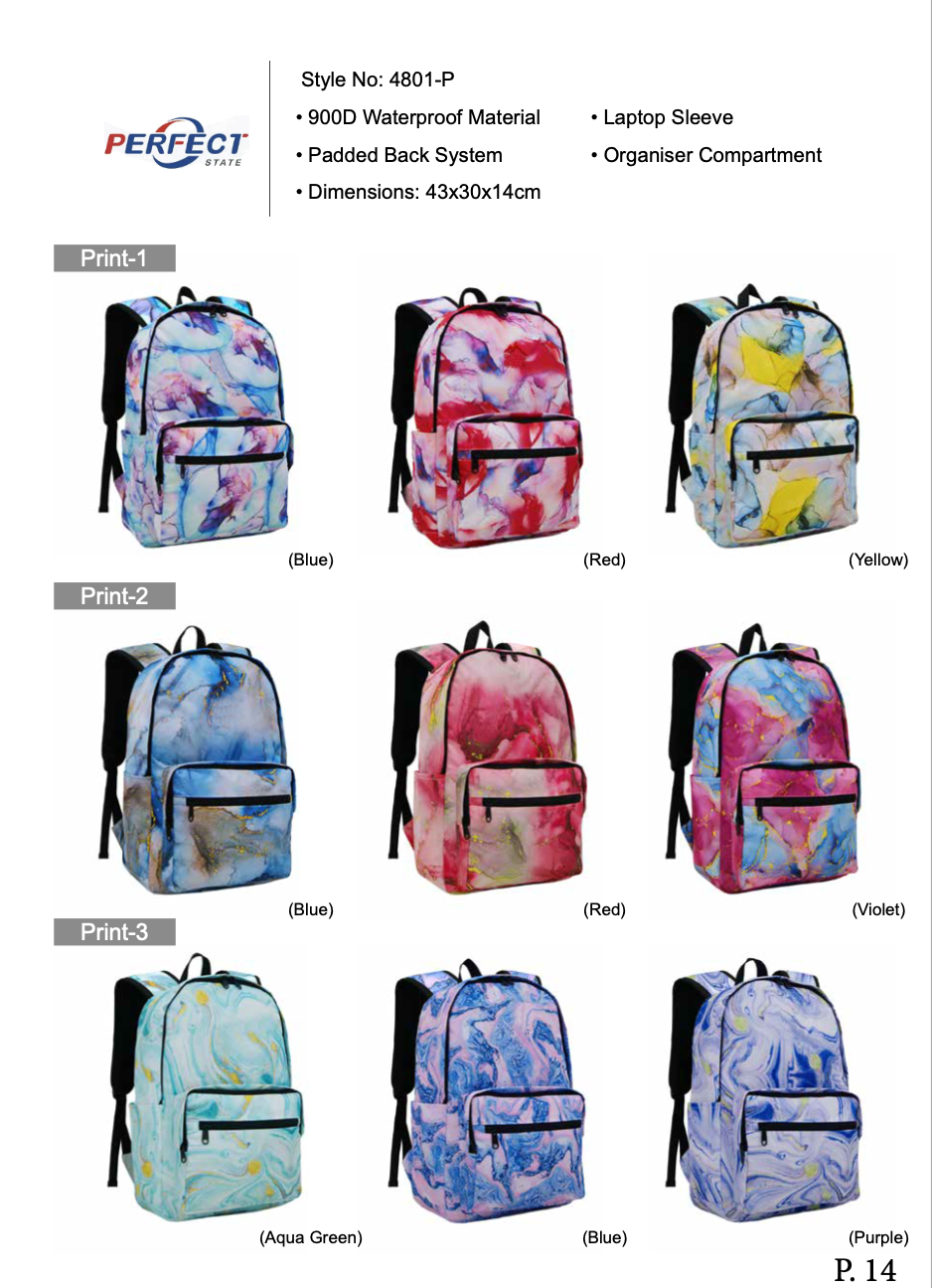Printed Backpack 4801-P from China