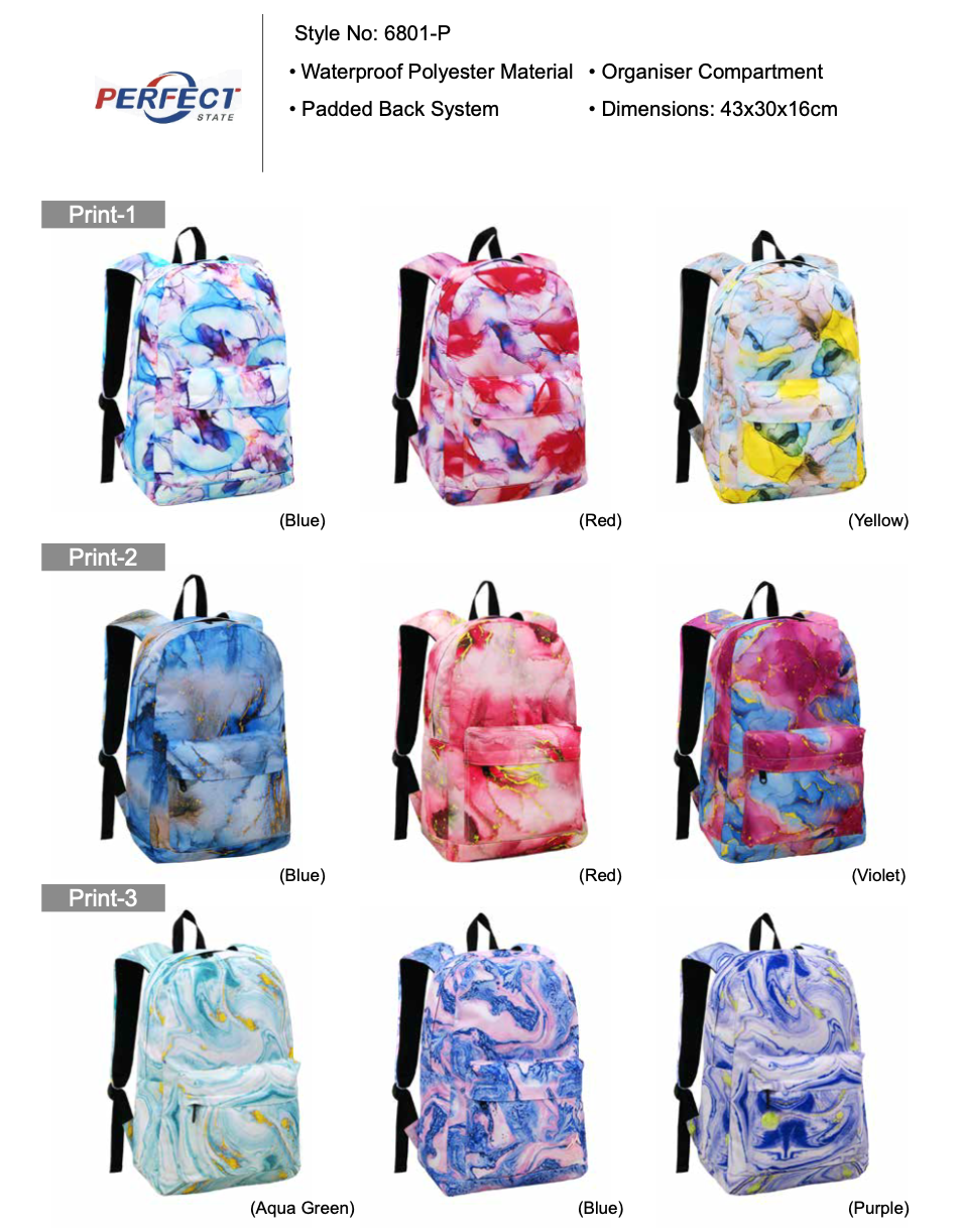Printed Backpack 6801-P from China