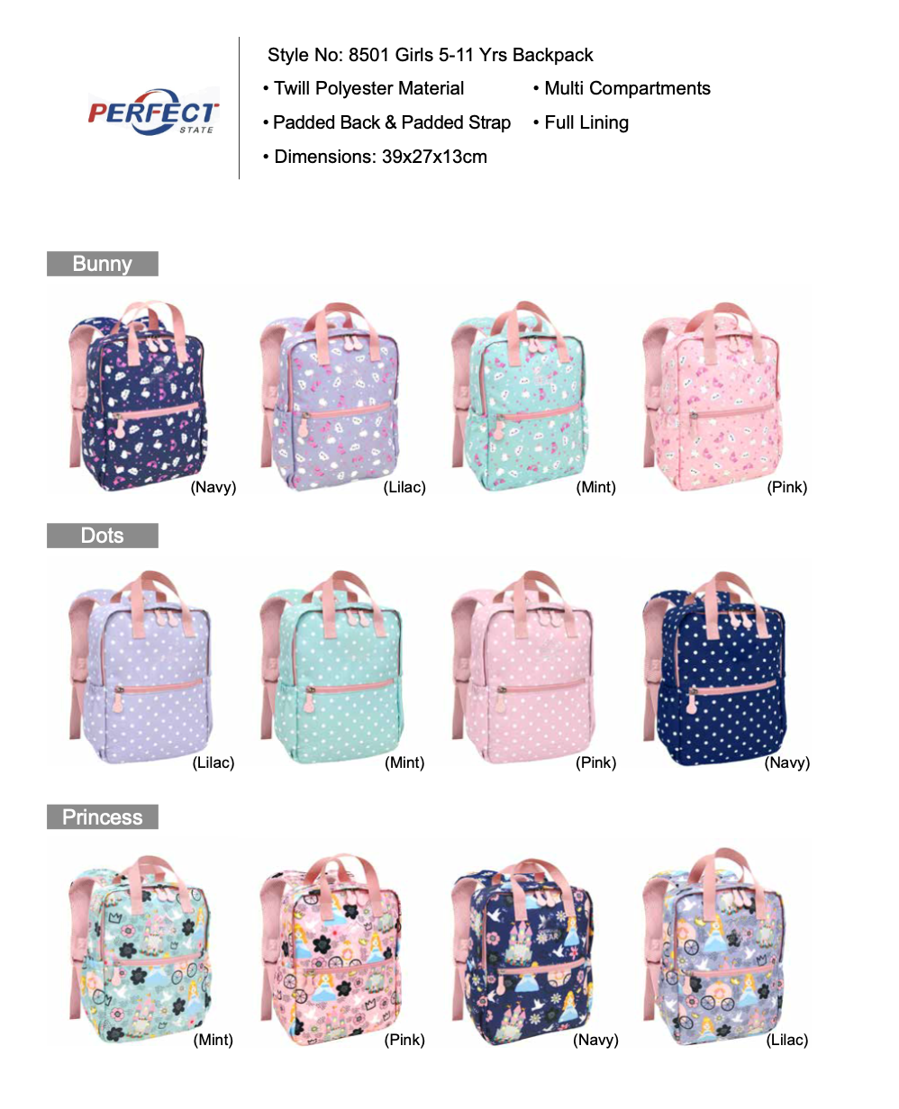 Girls 5-11 Yrs Backpack wholesale from China