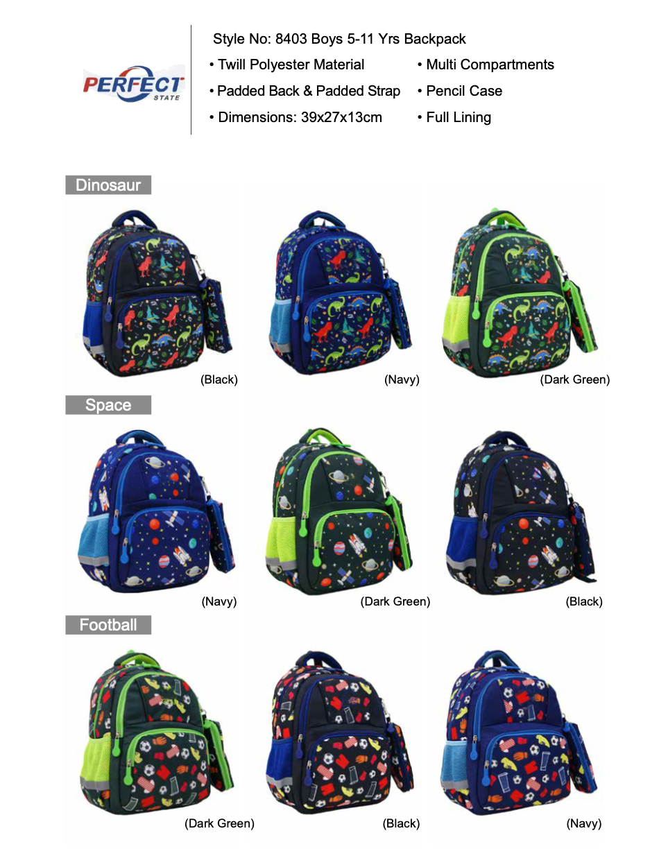 Boys 5-11 Yrs Backpack wholesale from China