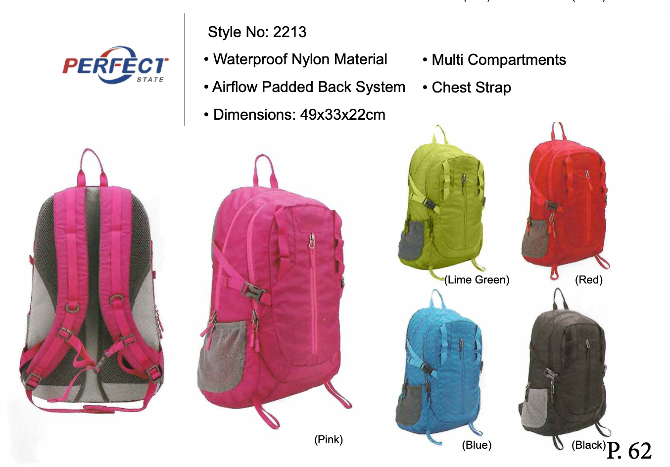 Manufacturing of branded backpacks in China